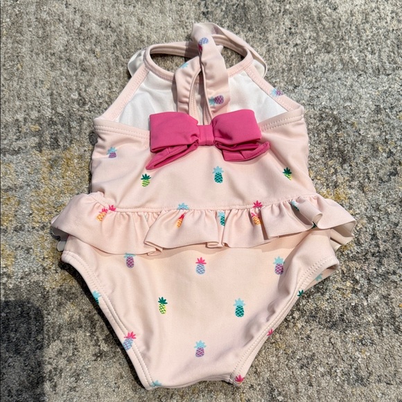 Janie and Jack Pink Pineapple Print One Piece - Picture 2 of 3